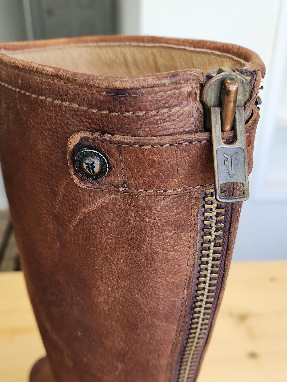 Frye Veronica Back Zip Tall Boots Three Buckles Riding 7.5 - Picture 7 of 17